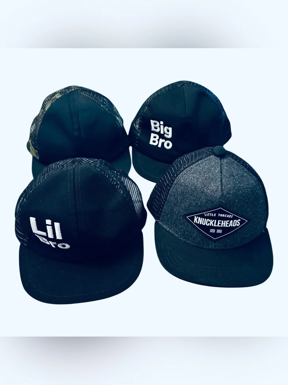George Hats Lil Bro Big Bro Camo Trucker Hats & Knuckleheads Trucker Hat